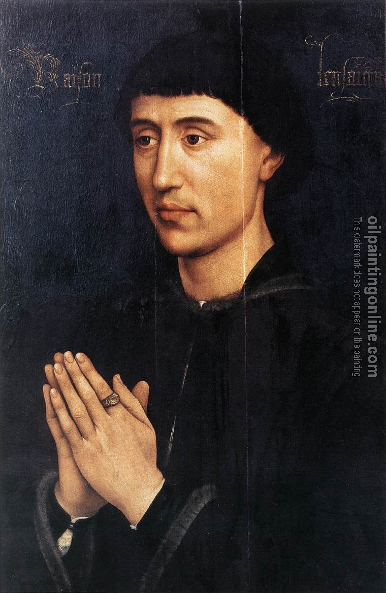 Weyden, Rogier van der - Portrait Diptych of Laurent Froimont-right wing
